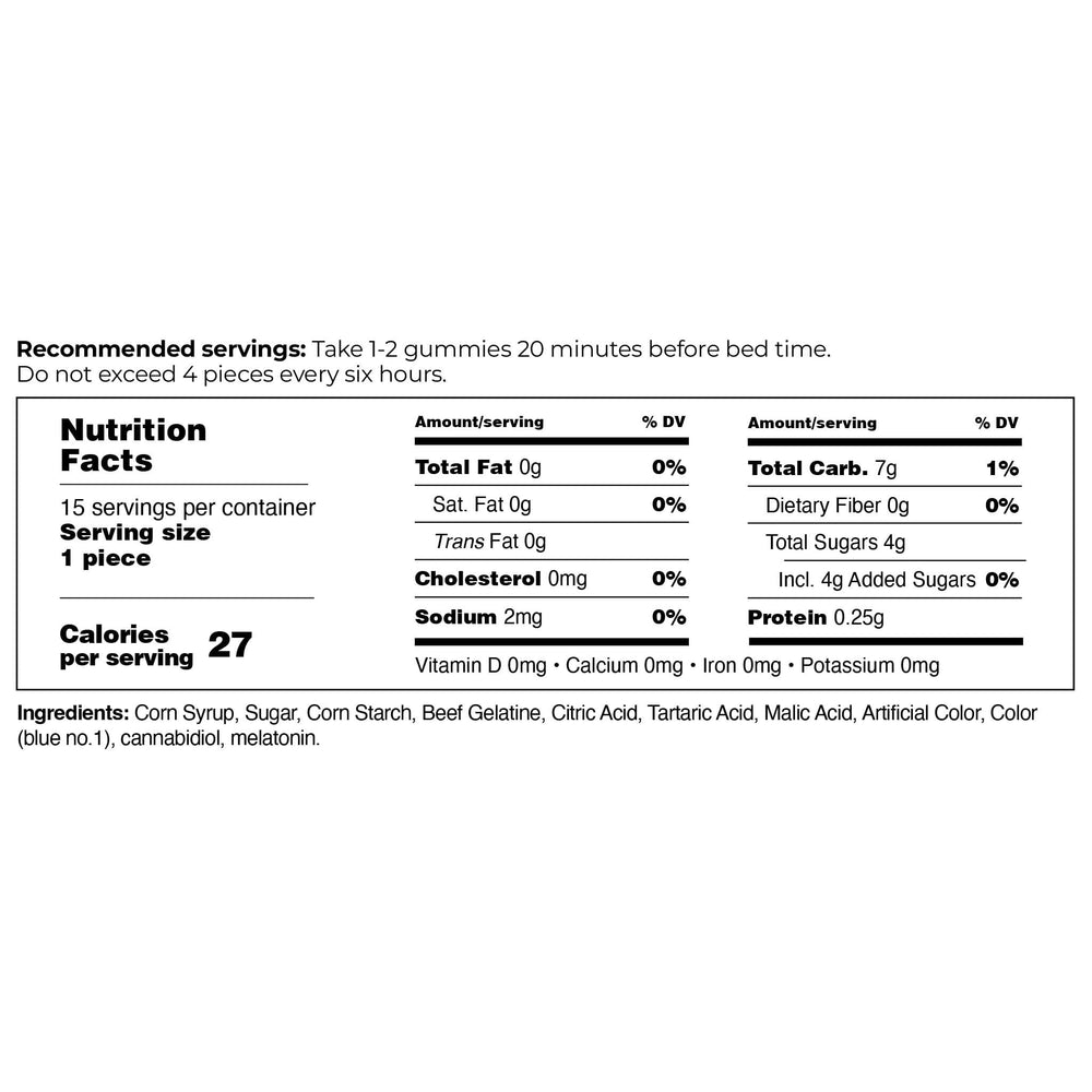 
                
                    Cargar imagen en el visor de la galería, CBD Gummies on the GO Nutrition Facts with improved formula
                
            